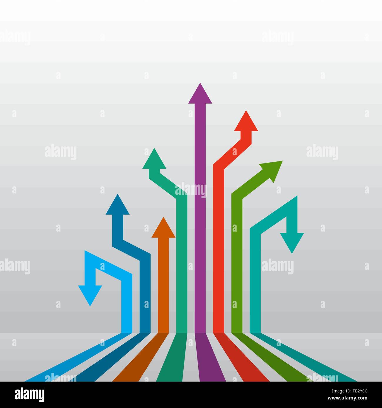 Abstract Arrows. Vector illustration. Ensemble de flèches de couleur Illustration de Vecteur