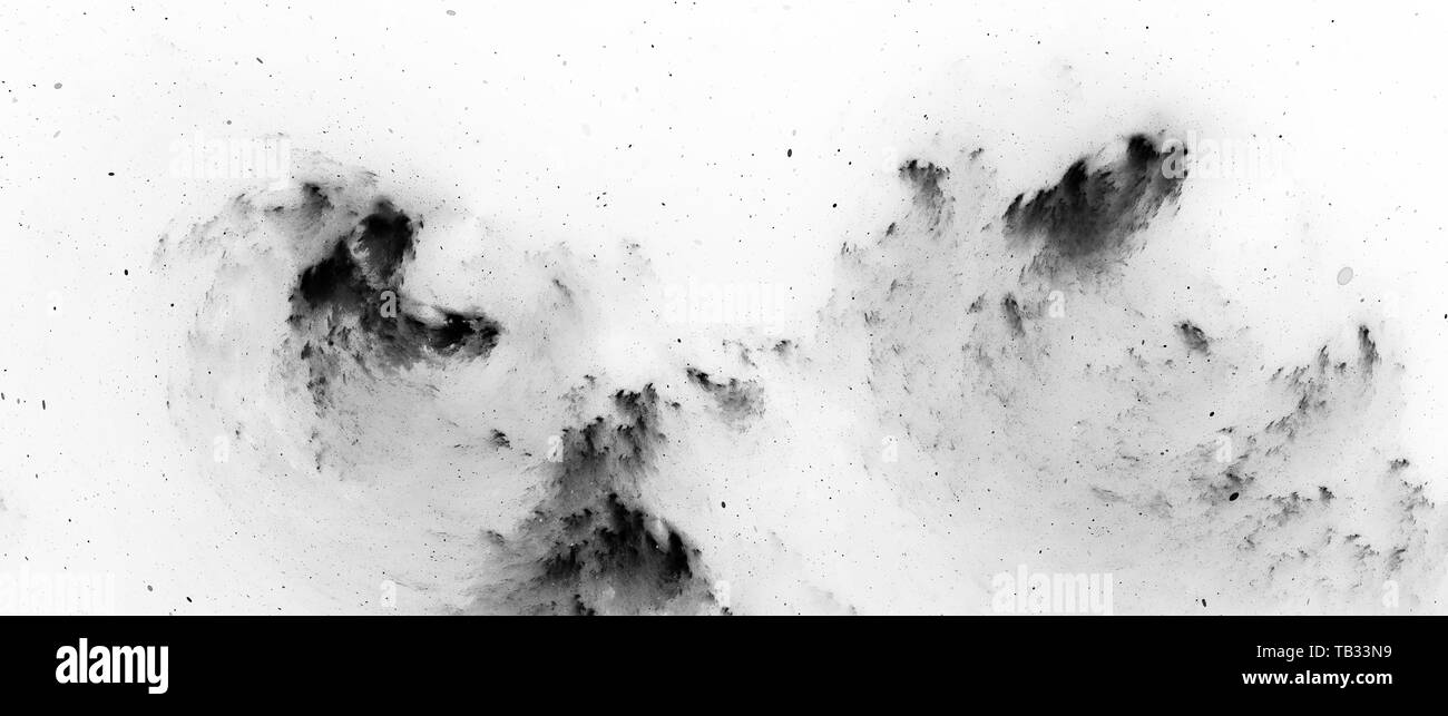 Widescreen modèle de matière noire, générée par ordinateur résumé carte d'intensité, rendu 3D Banque D'Images