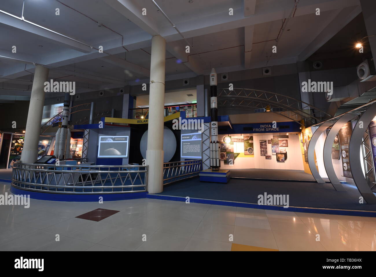 Galerie L'Odyssée de l'espace de la Science City, Kolkata, Inde. Banque D'Images