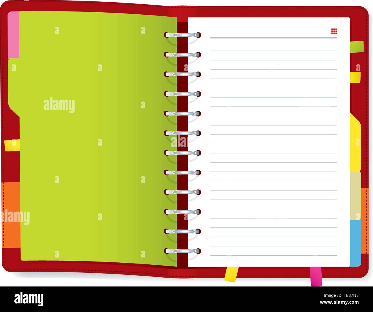 Page d'agenda Banque d'images vectorielles - Alamy