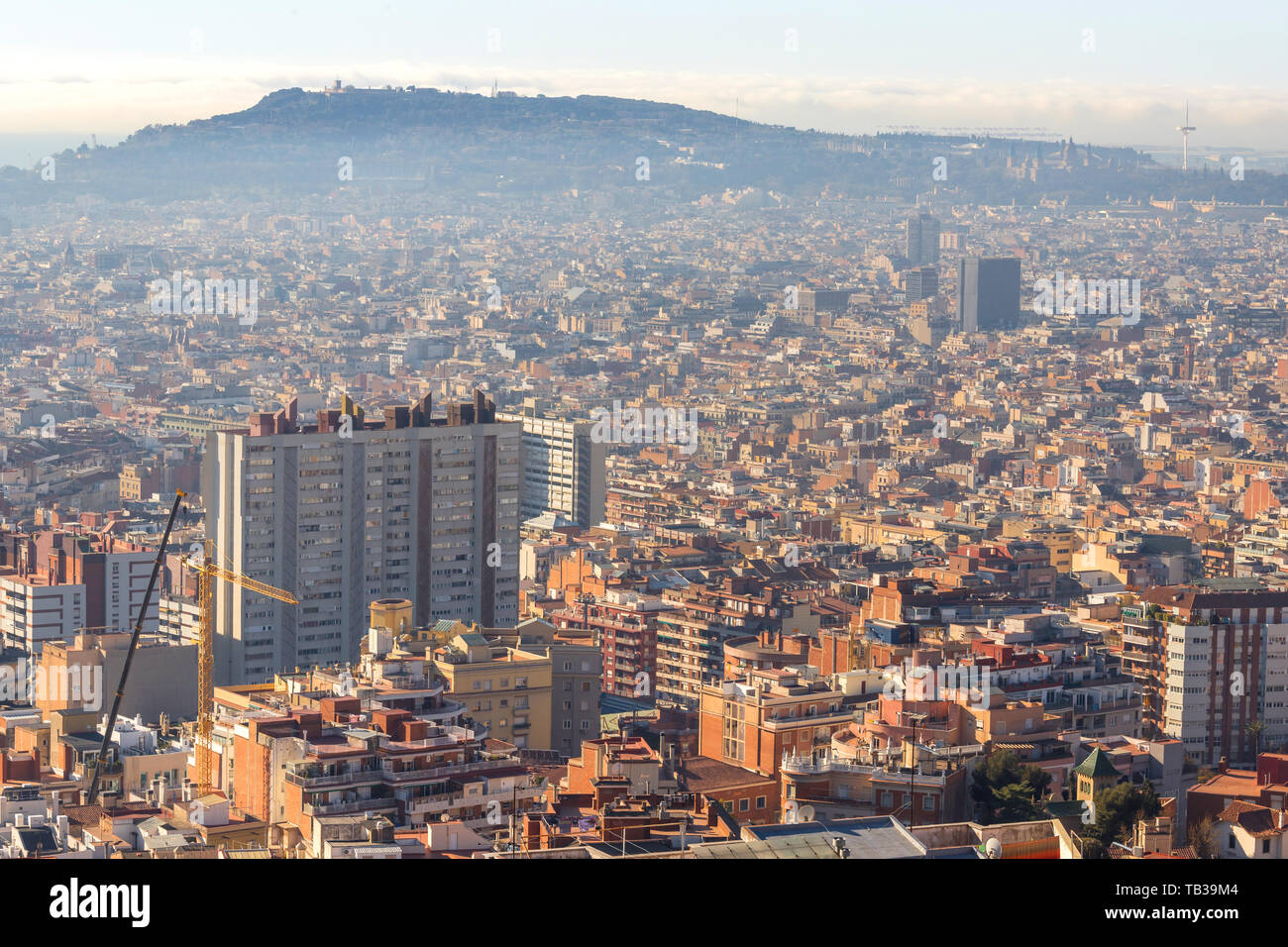 Cityscape Barcelone Espagne d'en haut Banque D'Images