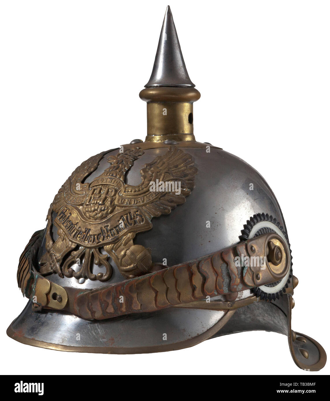 Pickelhaube - Casque Prussien Allemand En Cuir Avec Pointe - Neuf - Réplique