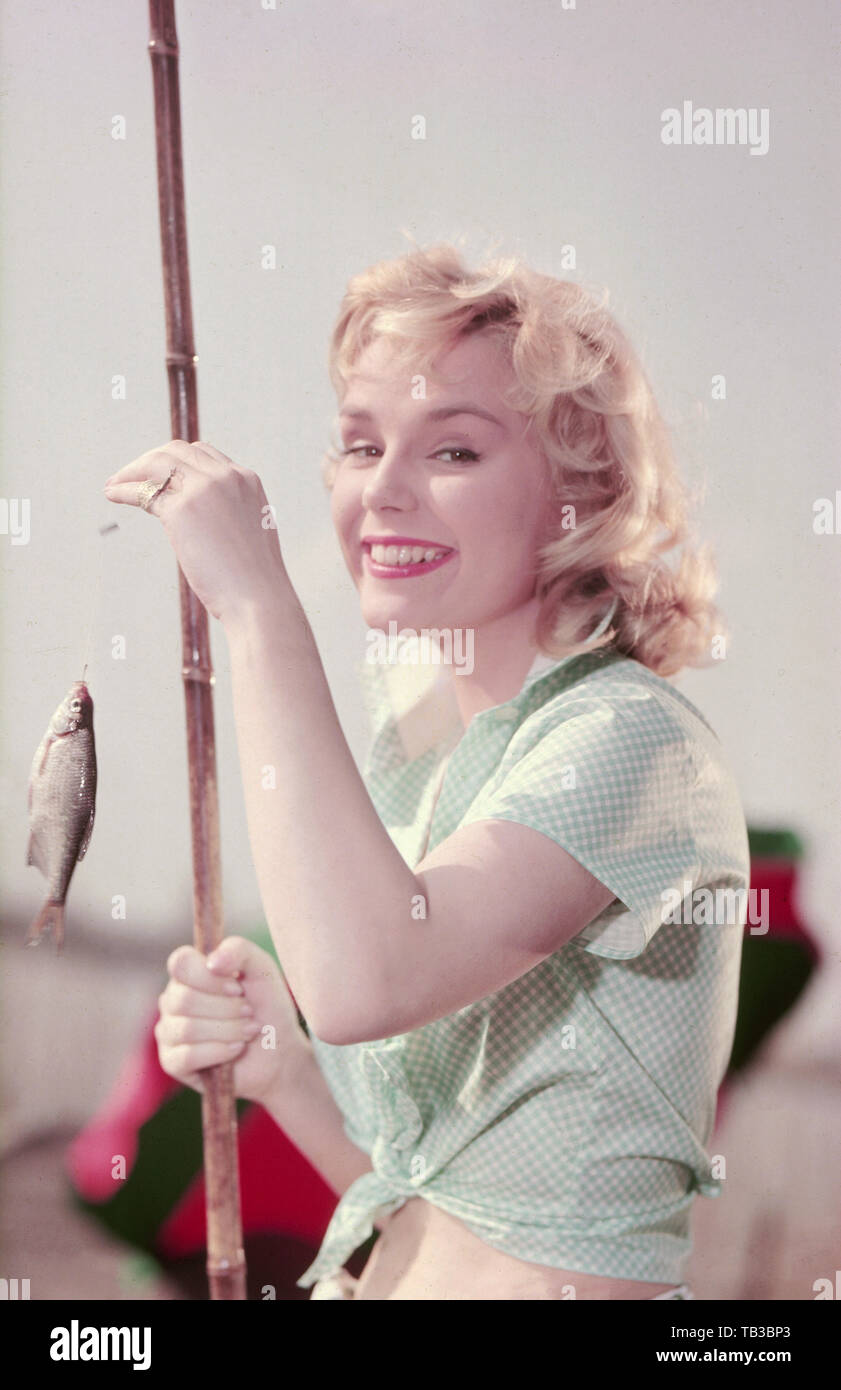 Susanne Cramer, deutsche Schauspielerin 1950er Jahre, Deutschland. L'actrice allemande Susanne Cramer, l'Allemagne des années 1950. Banque D'Images