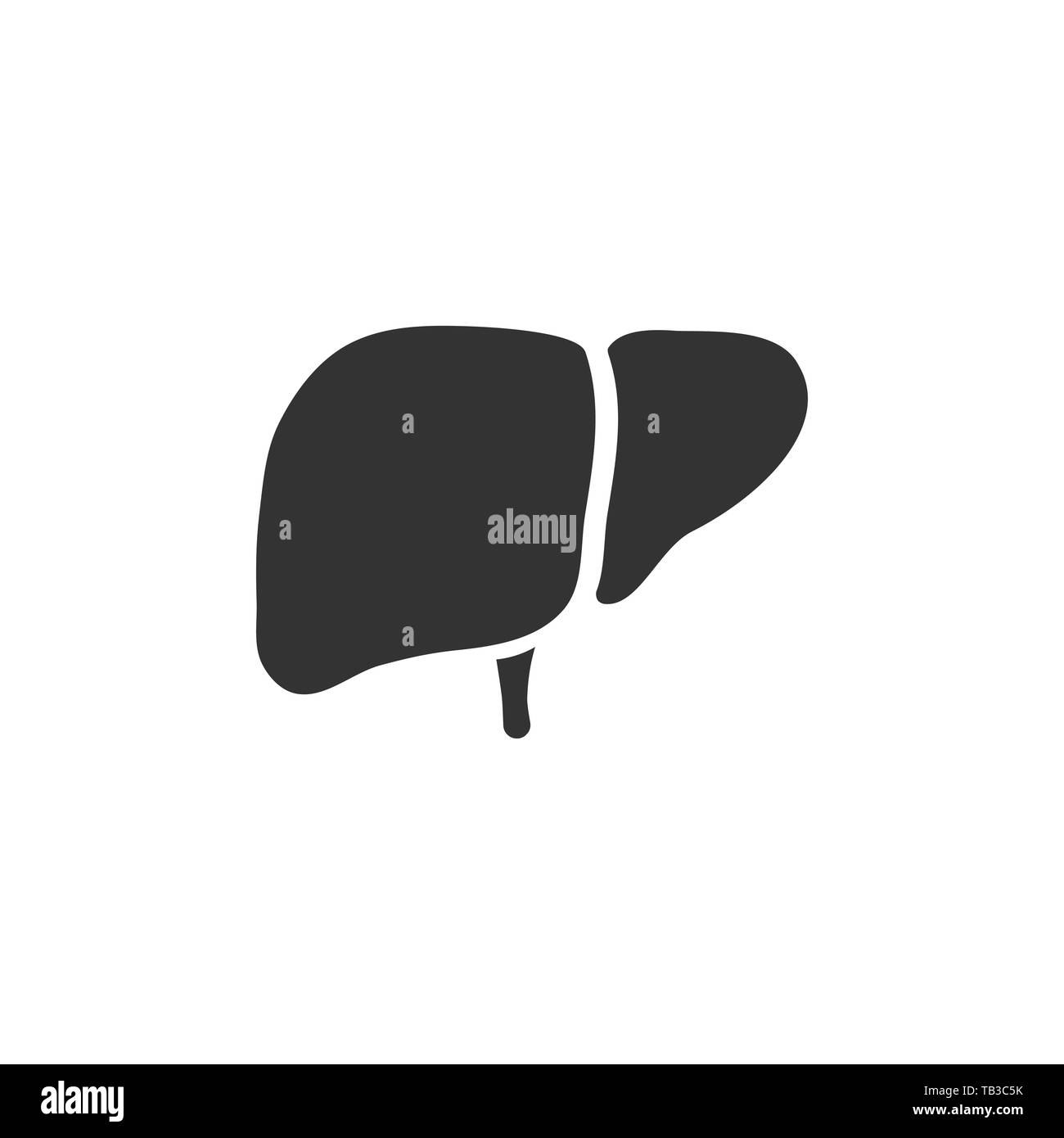 L'icône du foie sur un fond blanc. Vector illustration isolé Illustration de Vecteur