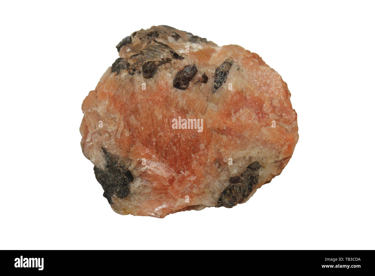 Avec Zircon Rose (Manganoan) Calcite, Ontario Banque D'Images