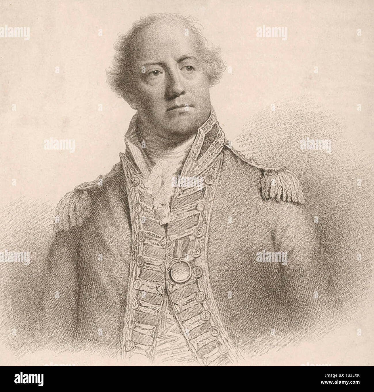 JAMES GAMBIER (1723-1789) officier de la Royal Navy Banque D'Images
