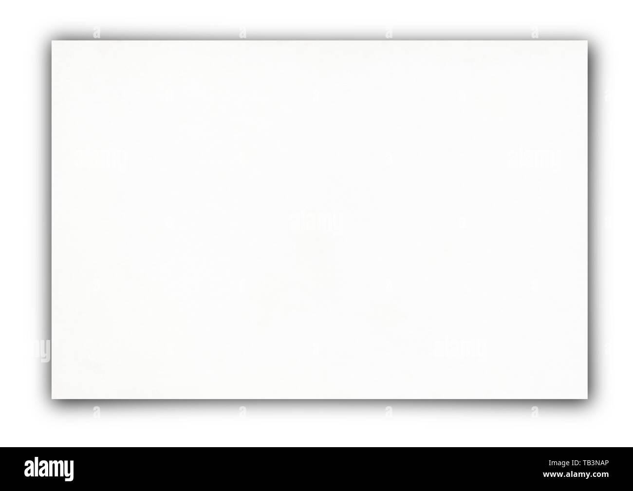 Feuille de papier blanc isolé sur fond blanc Banque D'Images