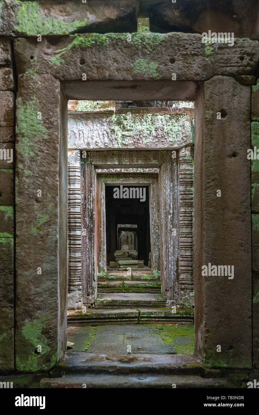 Preah Khan Temple, Angkor, Site du patrimoine mondial de l'UNESCO, la Province de Siem Reap, Cambodge, Indochine, Asie du Sud, Asie Banque D'Images