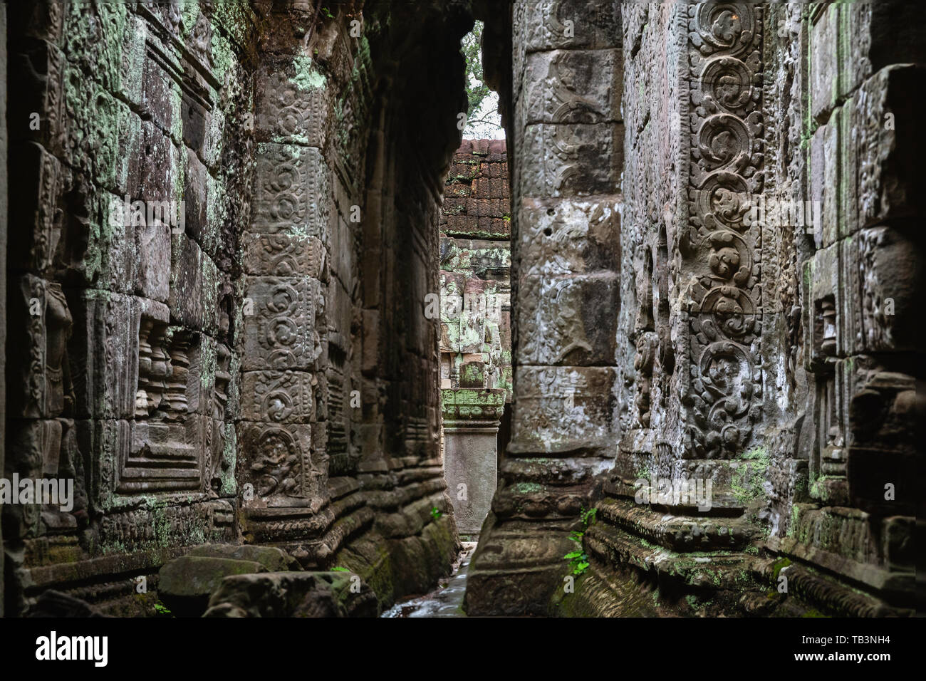 Preah Khan Temple, Angkor, Site du patrimoine mondial de l'UNESCO, la Province de Siem Reap, Cambodge, Indochine, Asie du Sud, Asie Banque D'Images