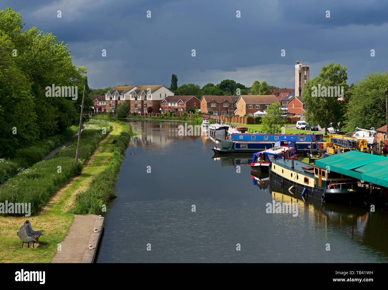 L'Stainforth & Keadby Canal, à Thorne, South Yorkshire, Angleterre, Royaume-Uni Banque D'Images