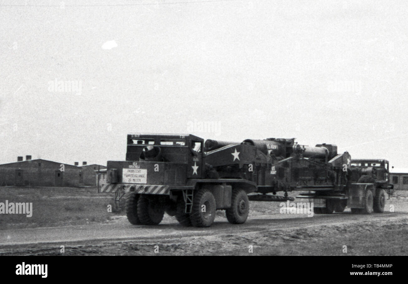 US ARMY / United States Army Atomkanone M65 280 mm / Atomic Cannon M65 11 pouces Annie atomique Banque D'Images