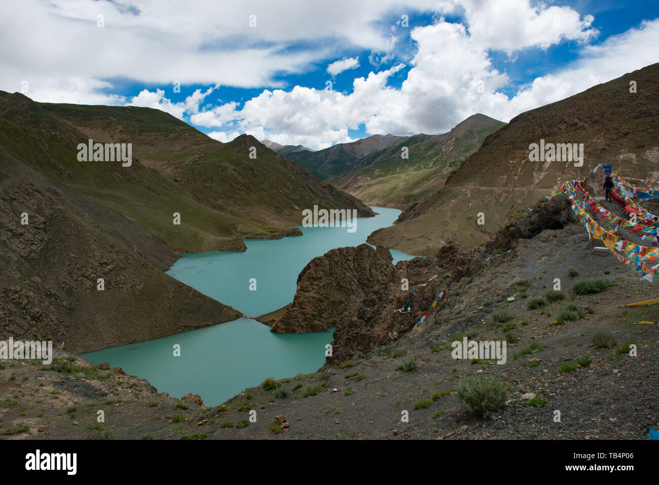 Lac Turquoise, Tibet Banque D'Images