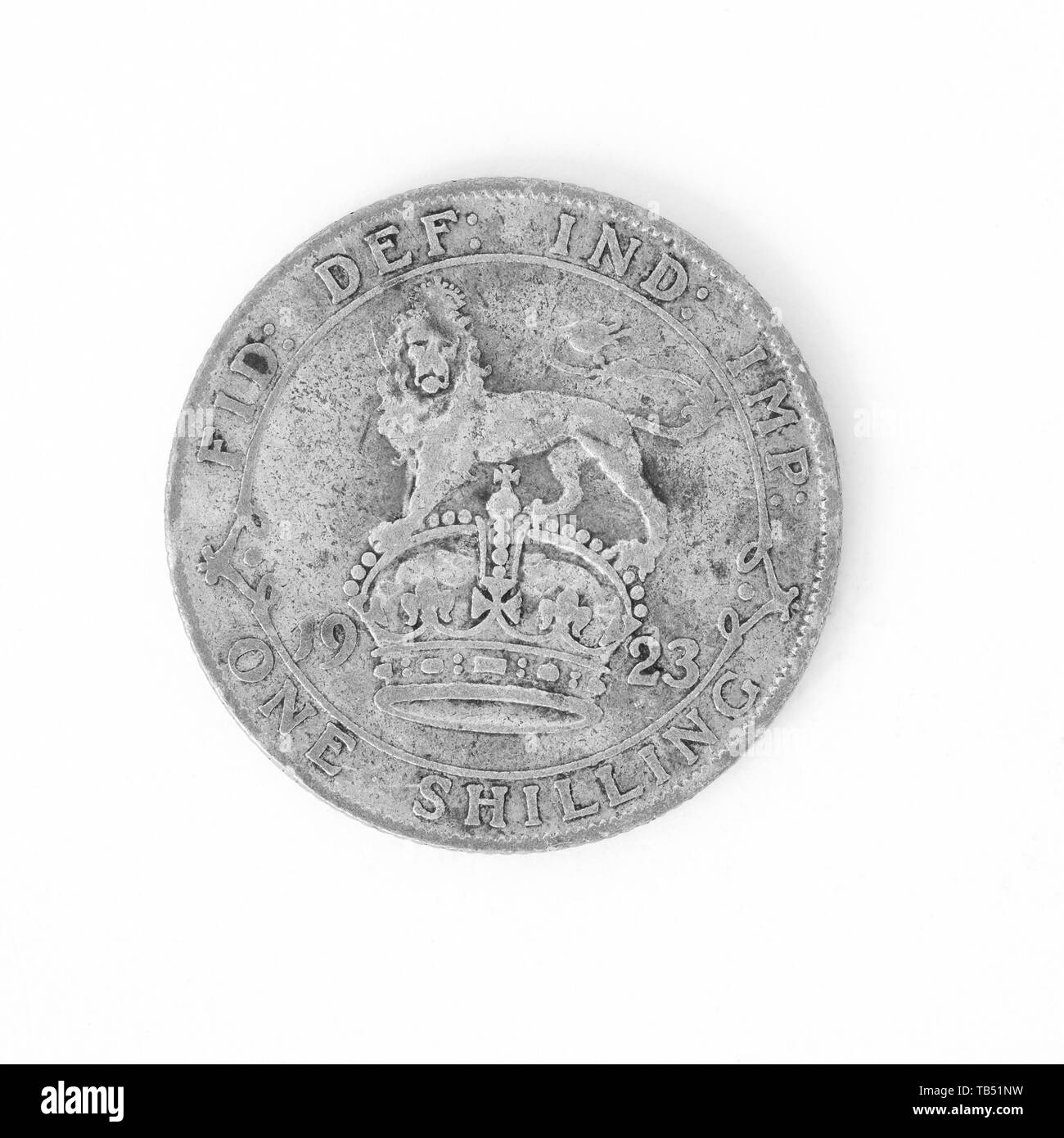 La pièce d'un shilling - 1923 Banque D'Images