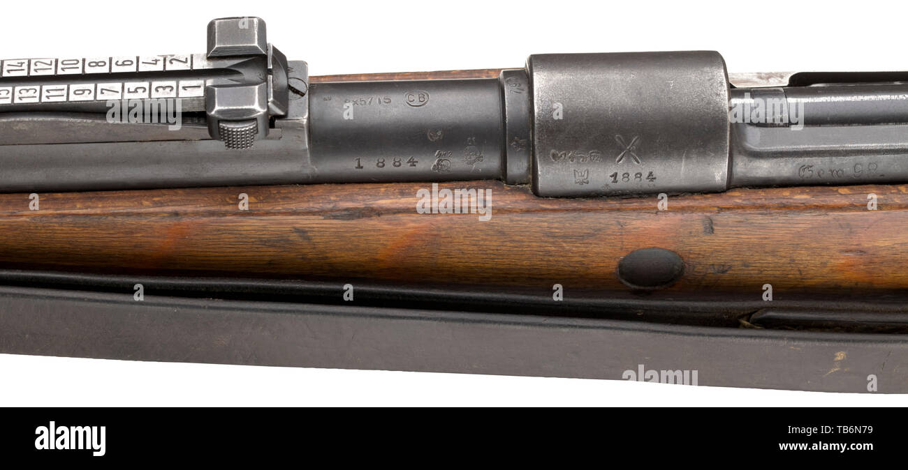 Les armes de service, de l'Allemagne jusqu'en 1945, le fusil raccourcie 98 de la SS, calibre 8 x 57, numéro 1884, Editorial-Use-seulement Banque D'Images