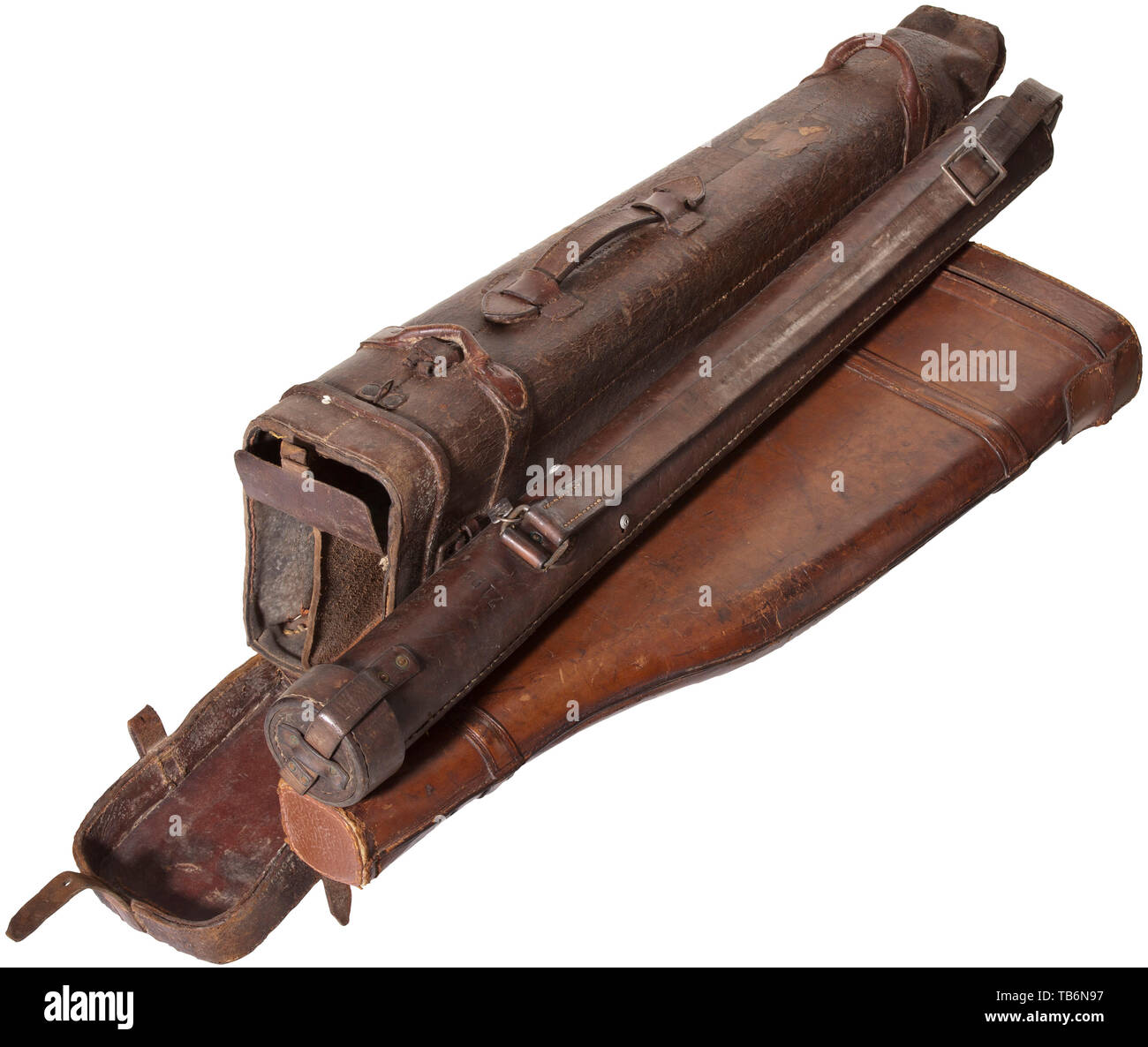 Les bras longs, équipement, deux cas doux pour carabines, Allemand ou anglais, vers 1900, Additional-Rights Clearance-Info-Not-Available- Banque D'Images