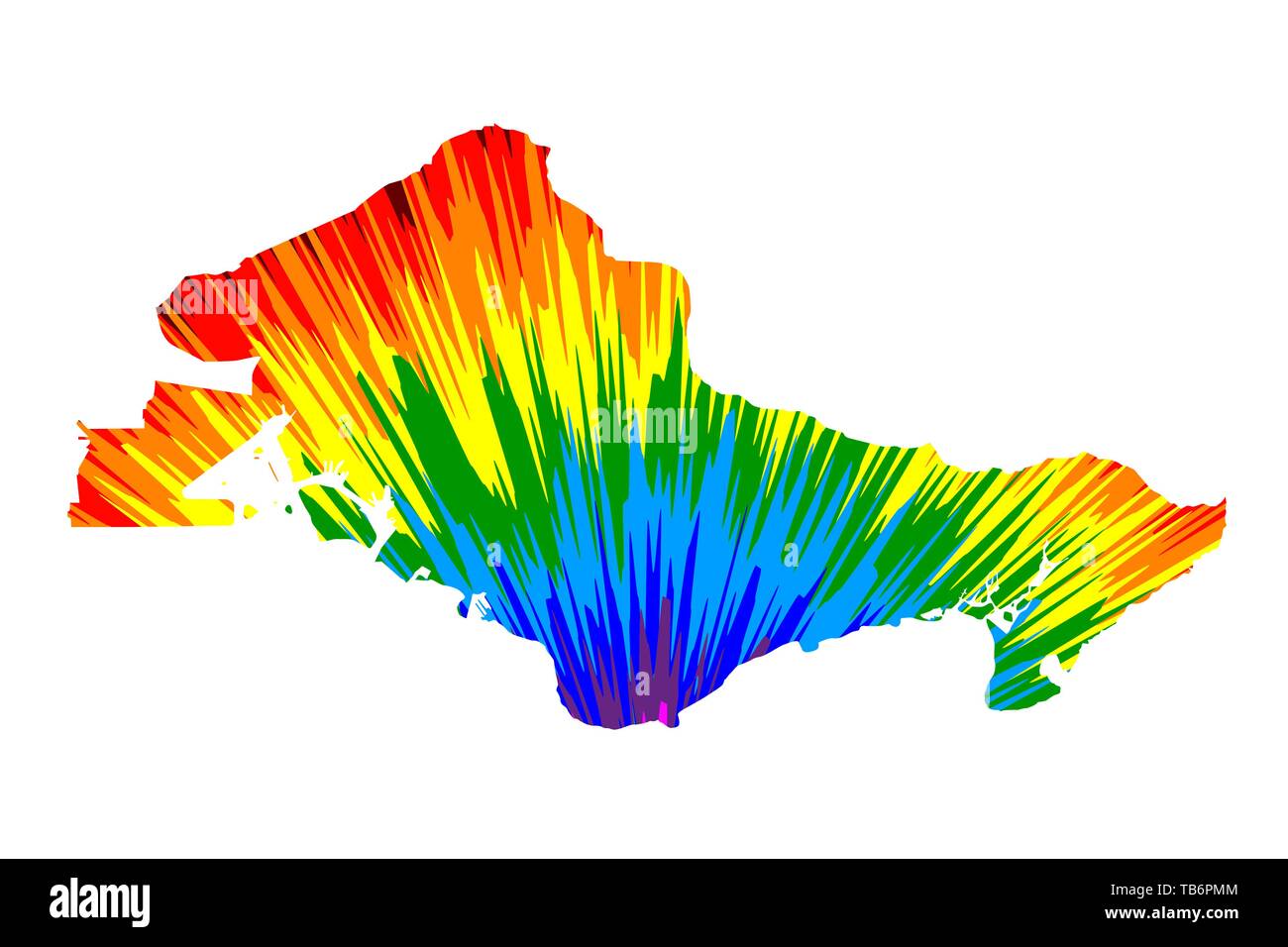 Honolulu city (États-Unis d'Amérique, USA, États-Unis, nous, villes des États-Unis, USA)- site est conçu rainbow abstract colorful pattern, ville de Ho Illustration de Vecteur