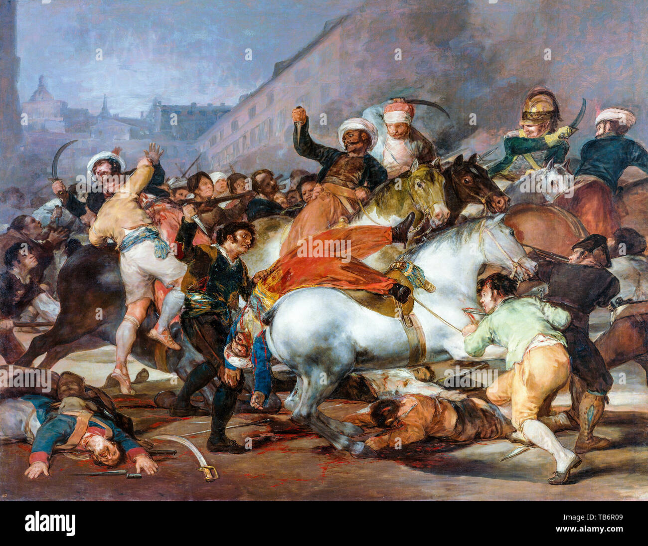 Francisco Goya, le 2 mai 1808, ou, la charge des Mamelouks, peinture, 1814 Banque D'Images
