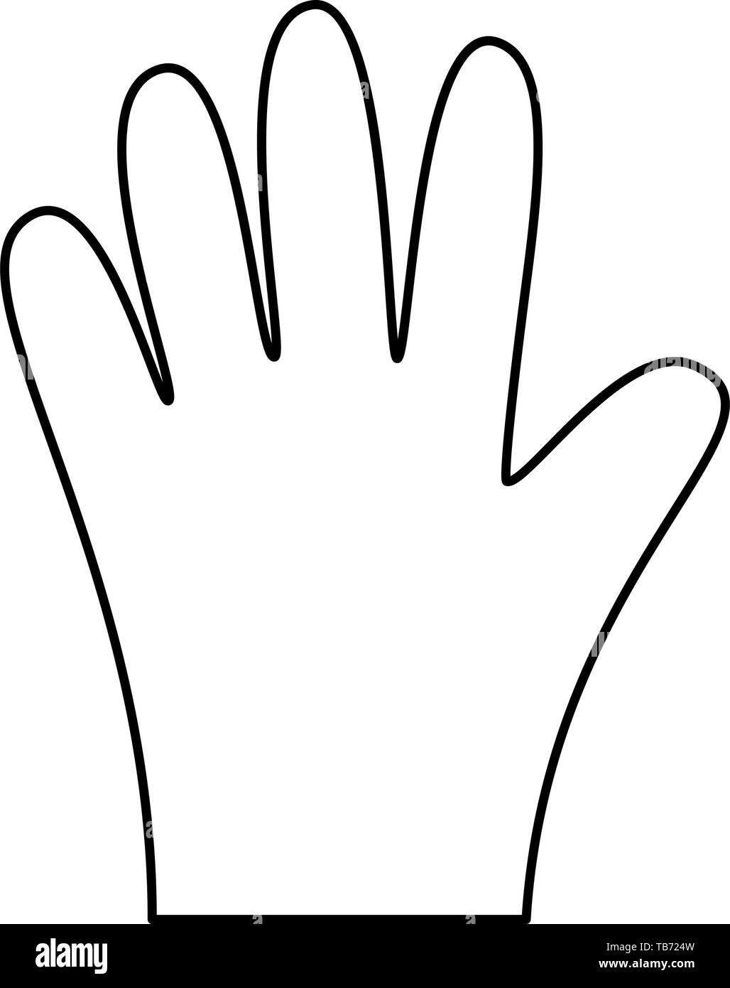 Les dessins au trait noir et blanc Gants jetables Illustration de Vecteur Les dessins au trait noir et blanc Gants jetables Illustration de Vecteur