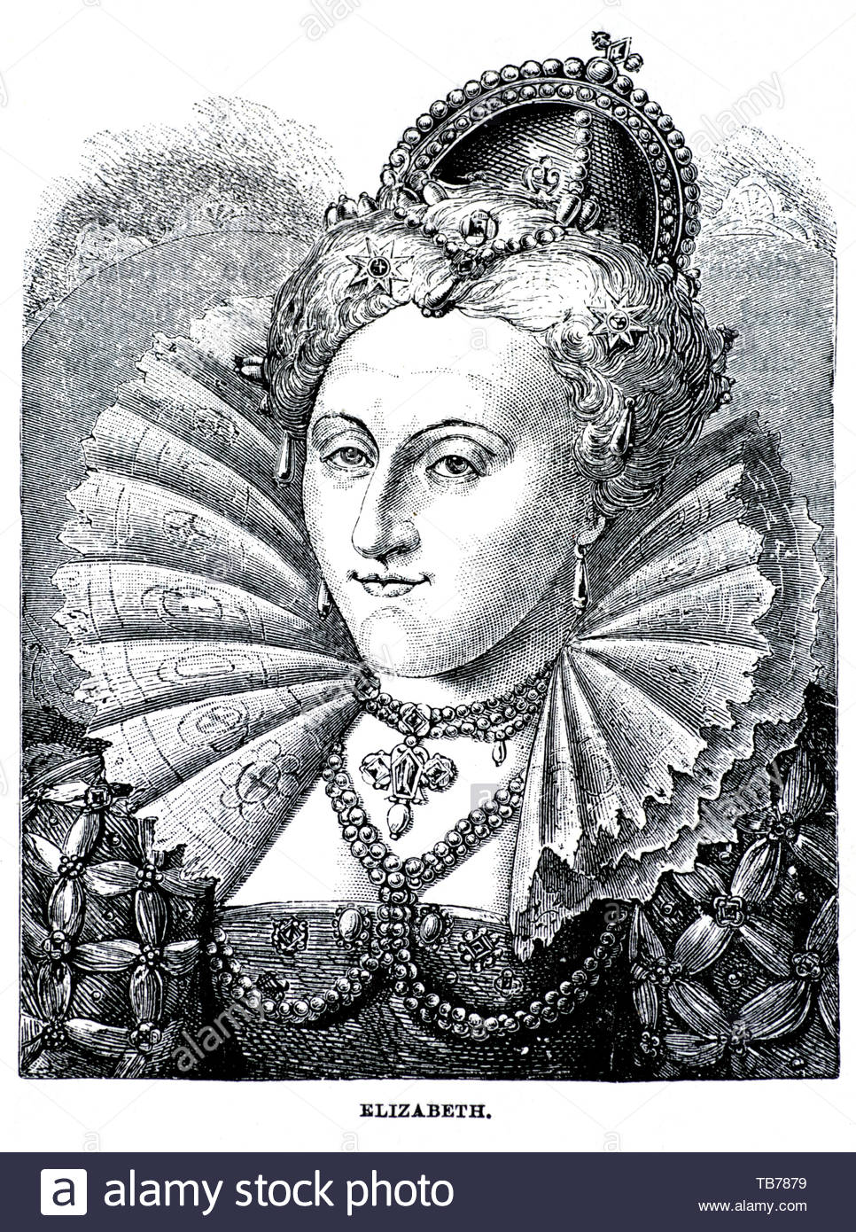 Elizabeth I portrait, 1533 - 1603, a été reine d'Angleterre et d'Irlande de 1558 jusqu'à sa mort le 24 mars 1603 Banque D'Images