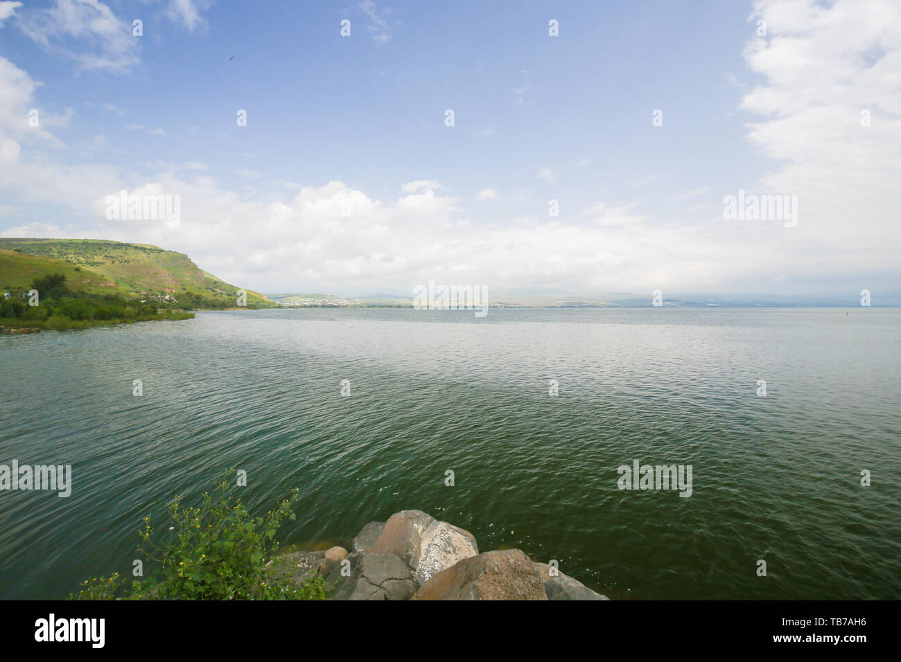Mer de Galilée, de Tibériade, Israël. Il est le plus bas du lac d'eau douce sur Terre Banque D'Images