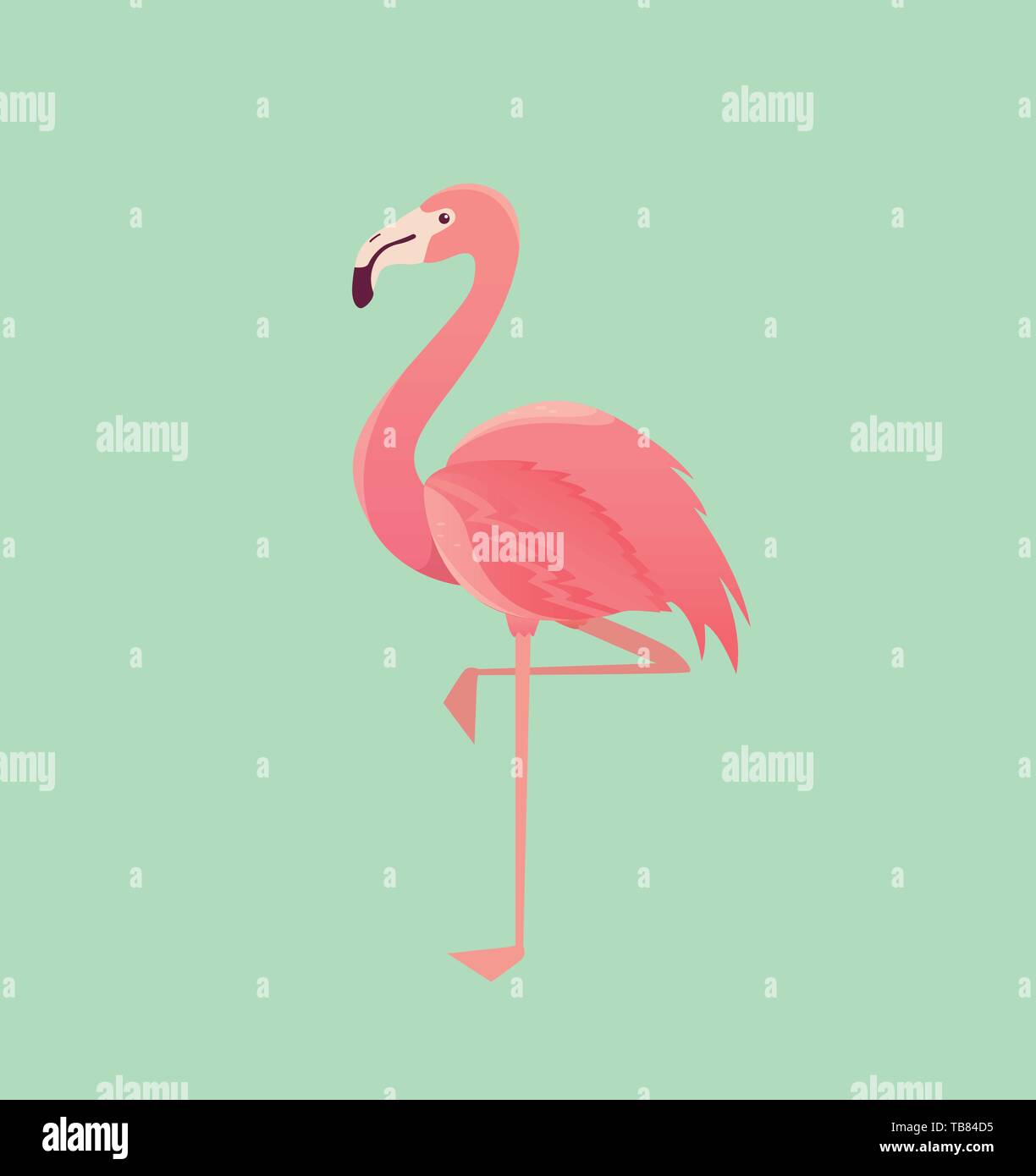 Flamingo bird illustration design sur l'arrière-plan Illustration de Vecteur