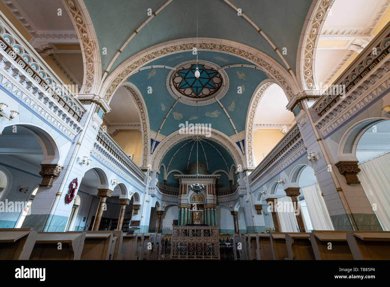 Vilnius, Lituanie. Mai 2019. Vue intérieure de la synagogue de la ville Banque D'Images