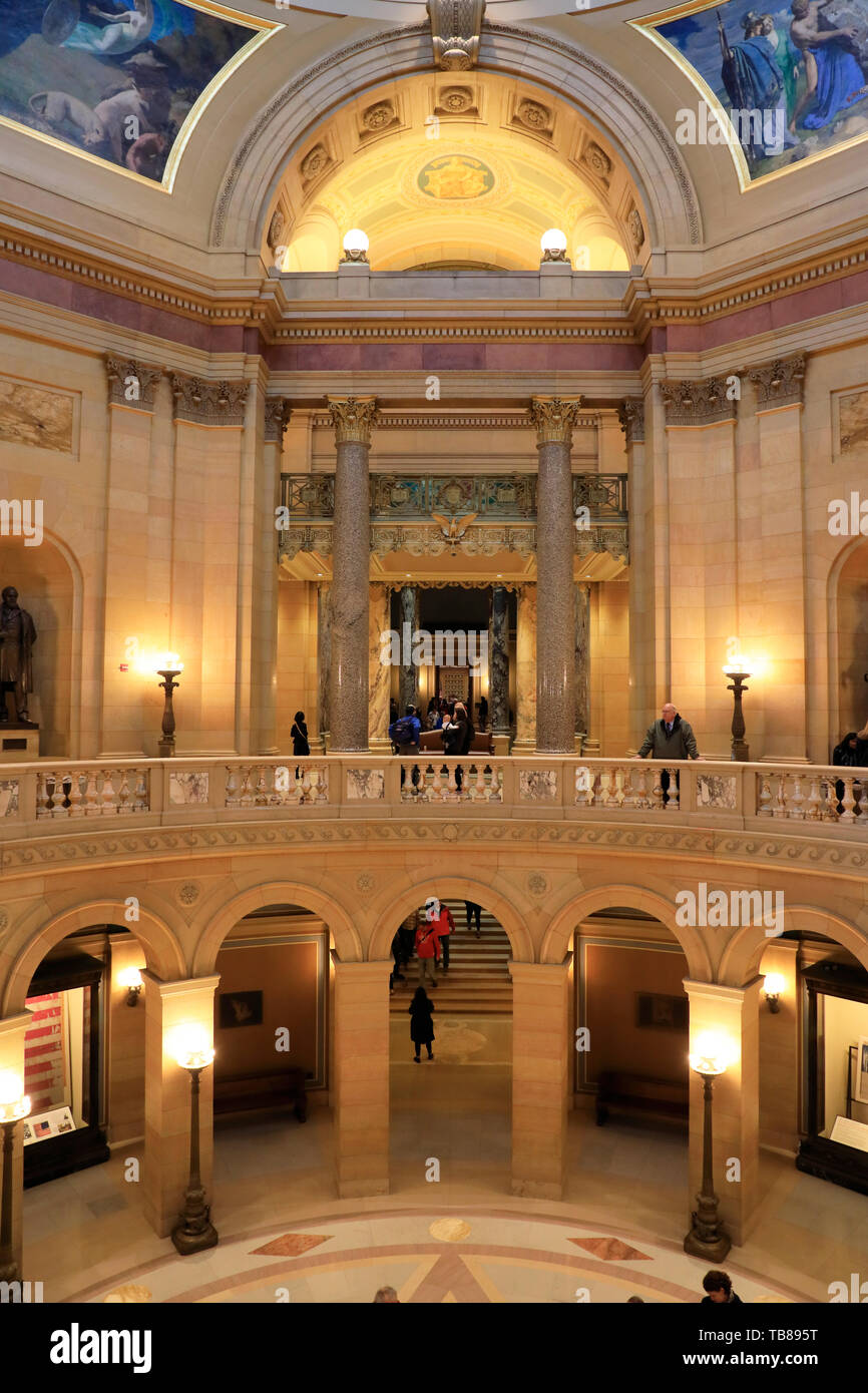 Rotonde à l'intérieur de Minnesota State Capitol.Saint Paul.Minnesota.USA Banque D'Images