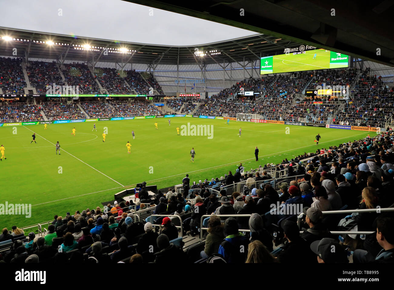 Match de football entre le Minnesota United FC et Columbus Crew SC de Allianz Domaine.Saint Paul.Minnesota.USA Banque D'Images