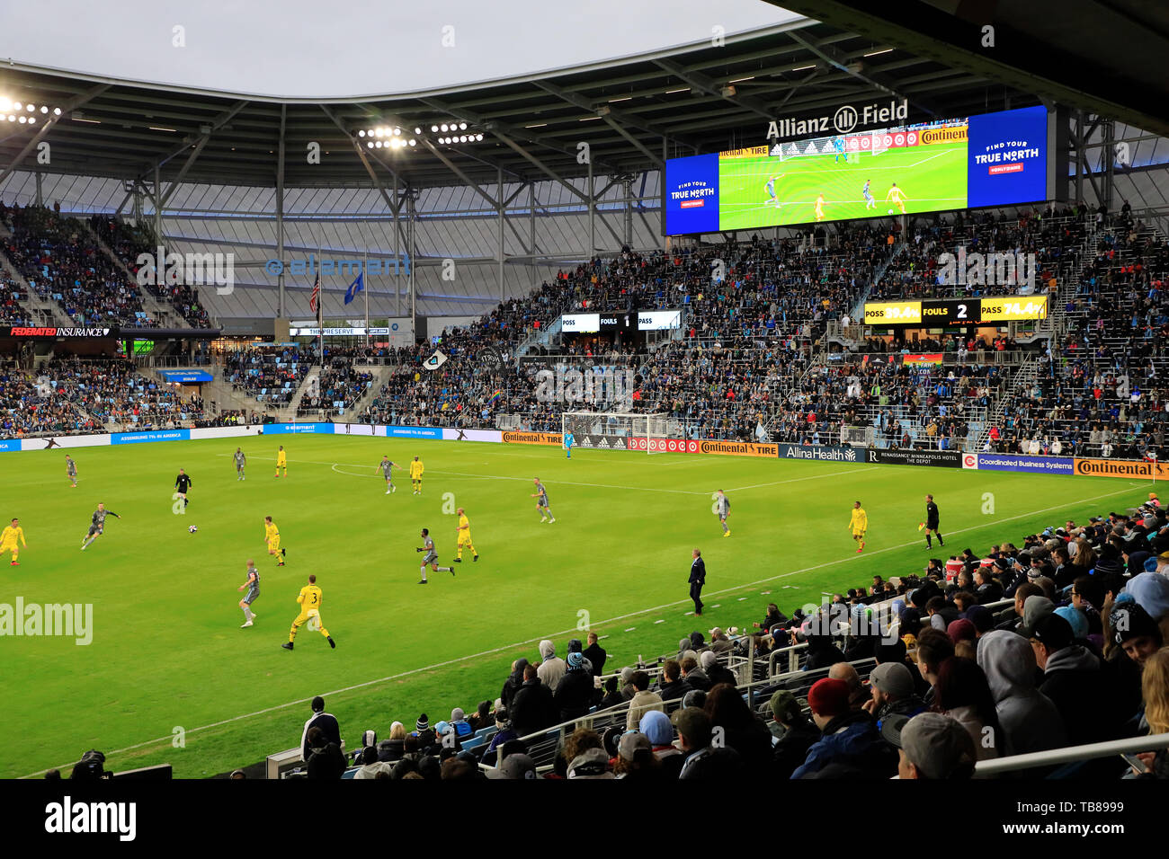 Match de football entre le Minnesota United FC et Columbus Crew SC de Allianz Domaine.Saint Paul.Minnesota.USA Banque D'Images