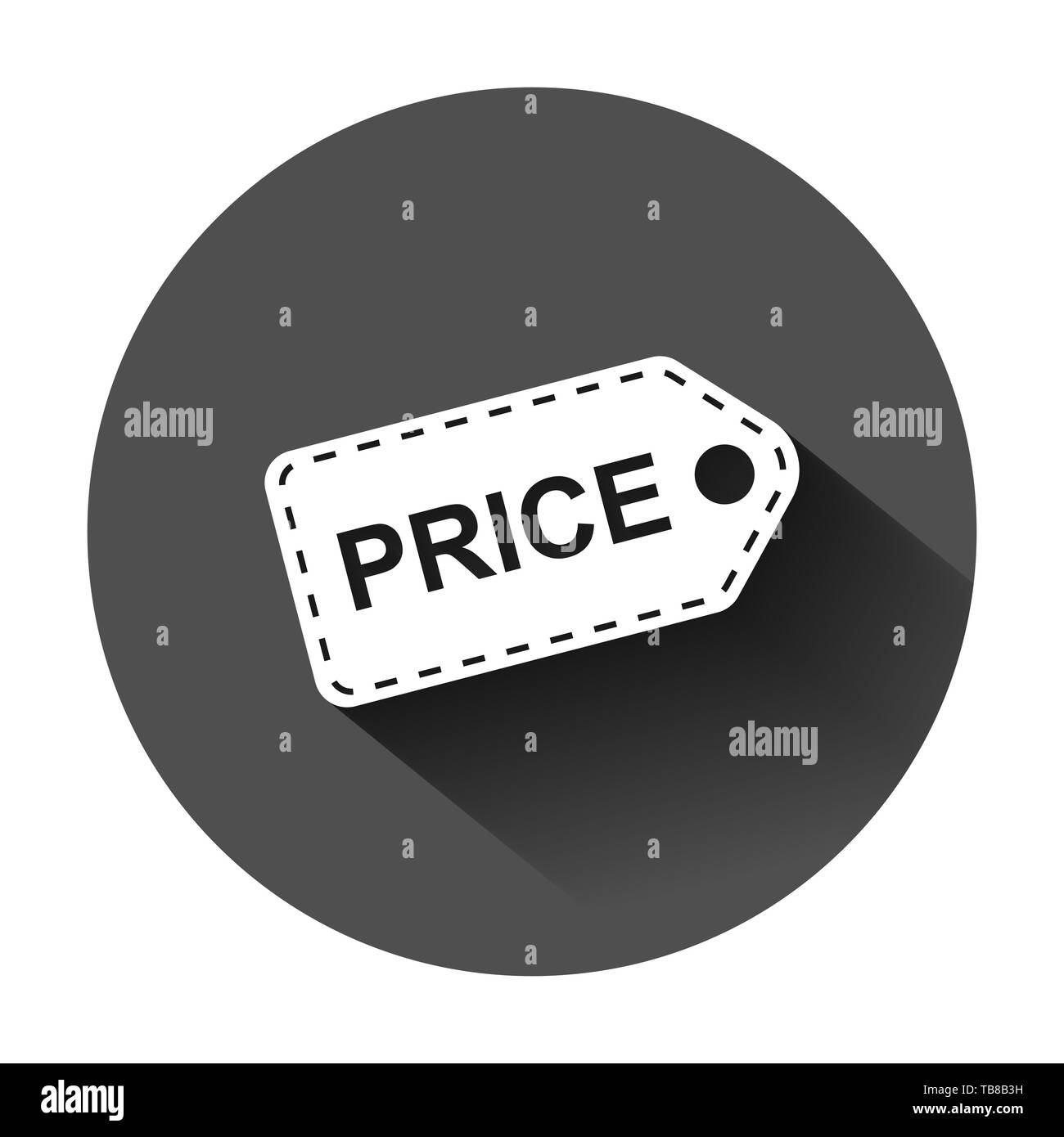 Icône Prix télévision dans le style. Tag : vector illustration sur fond noir avec l'ombre. Autocollant vente concept d'entreprise. Illustration de Vecteur