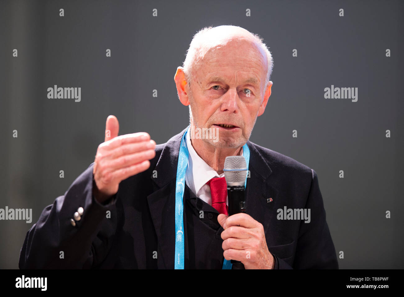 Bonn, Allemagne. 27 mai, 2019. Le Professeur Dr. med. Detlev Ganten, Président de l'Organisation mondiale de la santé 2e Sumwith, à la Deutsche Welle Global Media Forum 27.05.2019 Changement de pouvoirs, à Bonn Â | Conditions de crédit dans le monde entier : dpa/Alamy Live News Banque D'Images