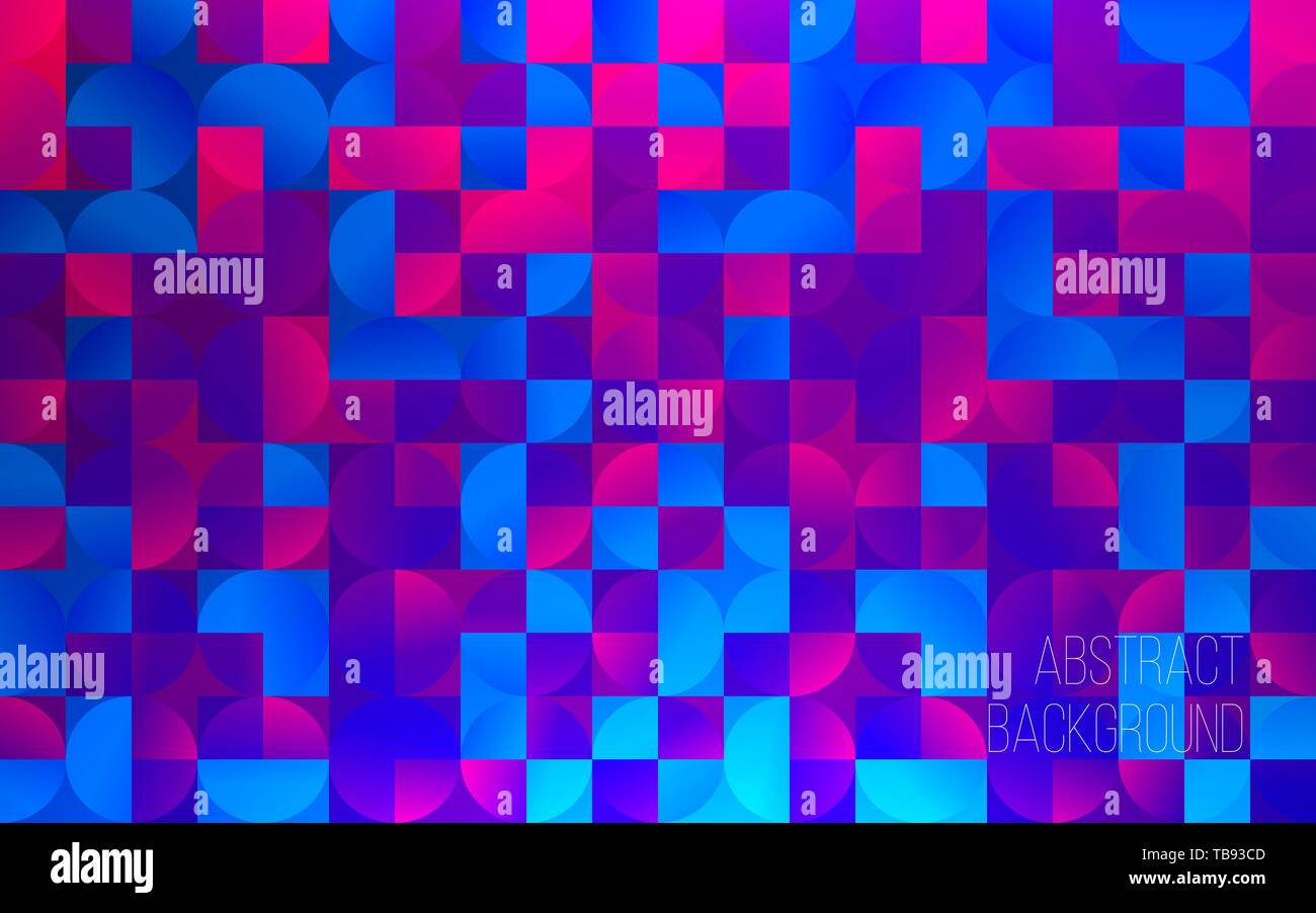 Résumé Les motifs de fond. Toile de fond de la conception. Des carrés et des cercles de couleur. Vector illustration moderne. Illustration de Vecteur