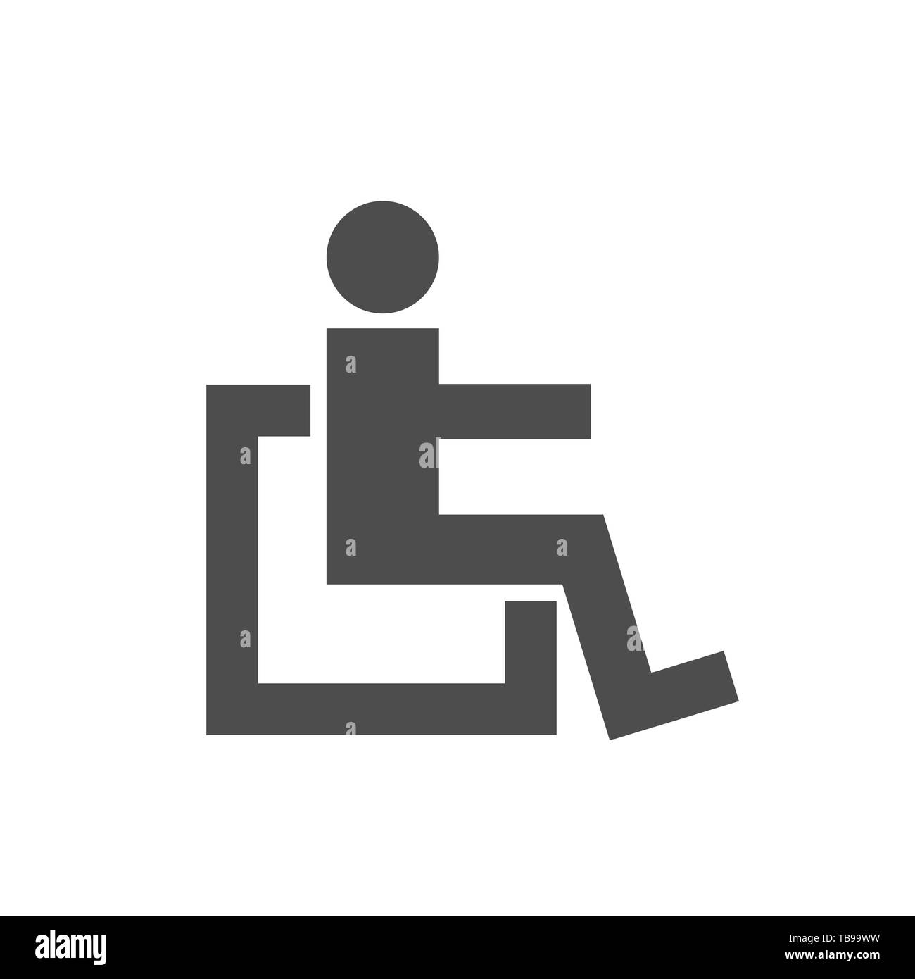 Mobilité Handicap signe Icône isolé. Vector illustration Illustration de Vecteur