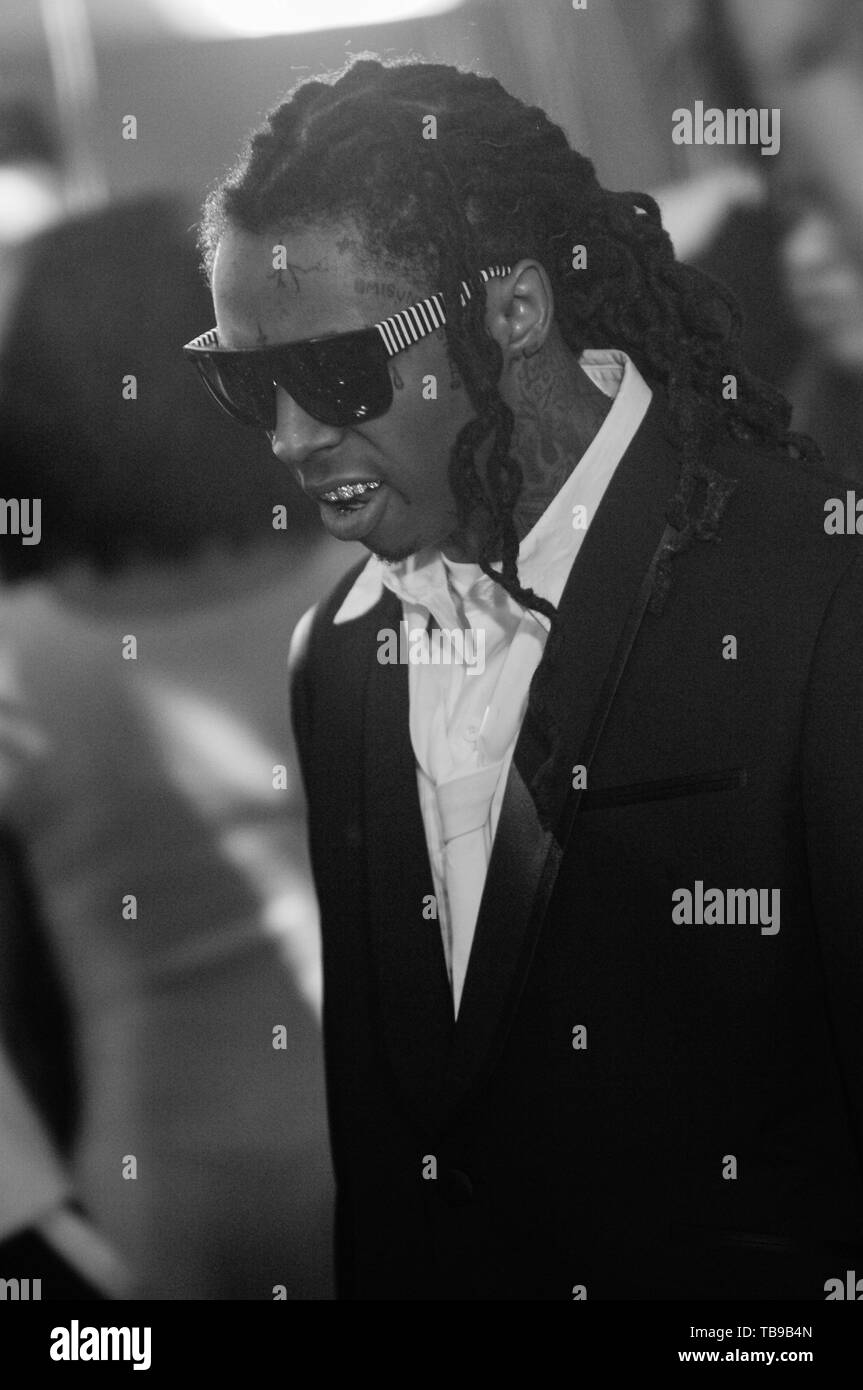 La star du rap Lil Wayne sur l'ensemble de sa musique vidéo 'Prom Queen' à la Birmingham High School‎ à Van Nuys, CA le 13 février 2009. Banque D'Images