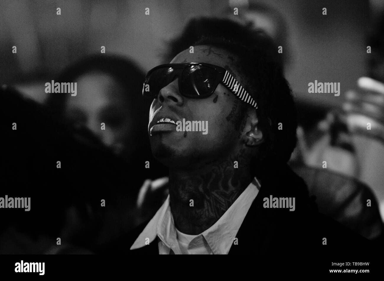 La star du rap Lil Wayne sur l'ensemble de sa musique vidéo 'Prom Queen' à la Birmingham High School‎ à Van Nuys, CA le 13 février 2009. Banque D'Images