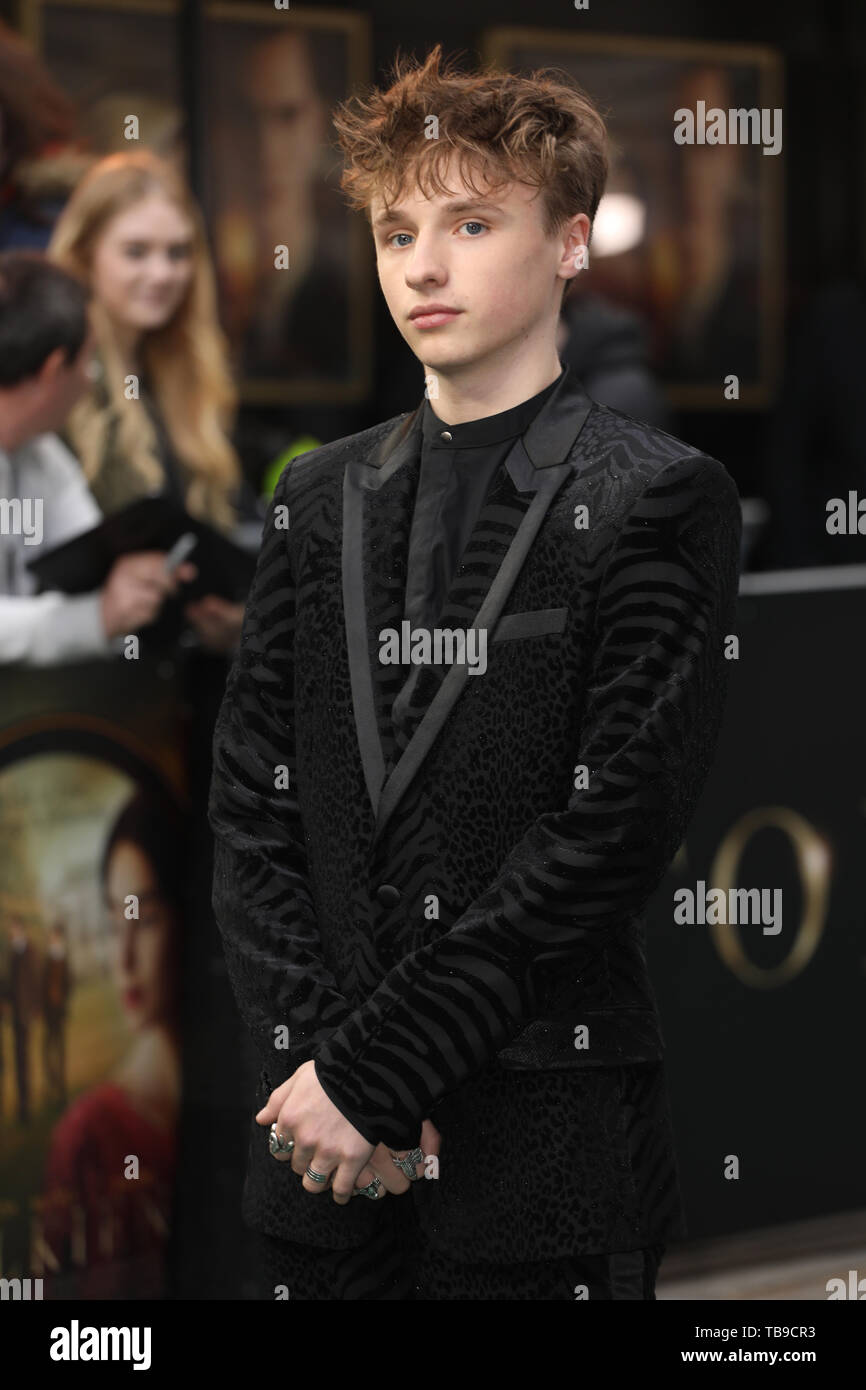 UK premiere de Tolkien s'est tenue à l'Curzon - Arrivées en vedette : Ty Tennant Où : London, Royaume-Uni Quand : 29 Avr 2019 Credit : Lia Toby/WENN.com Banque D'Images