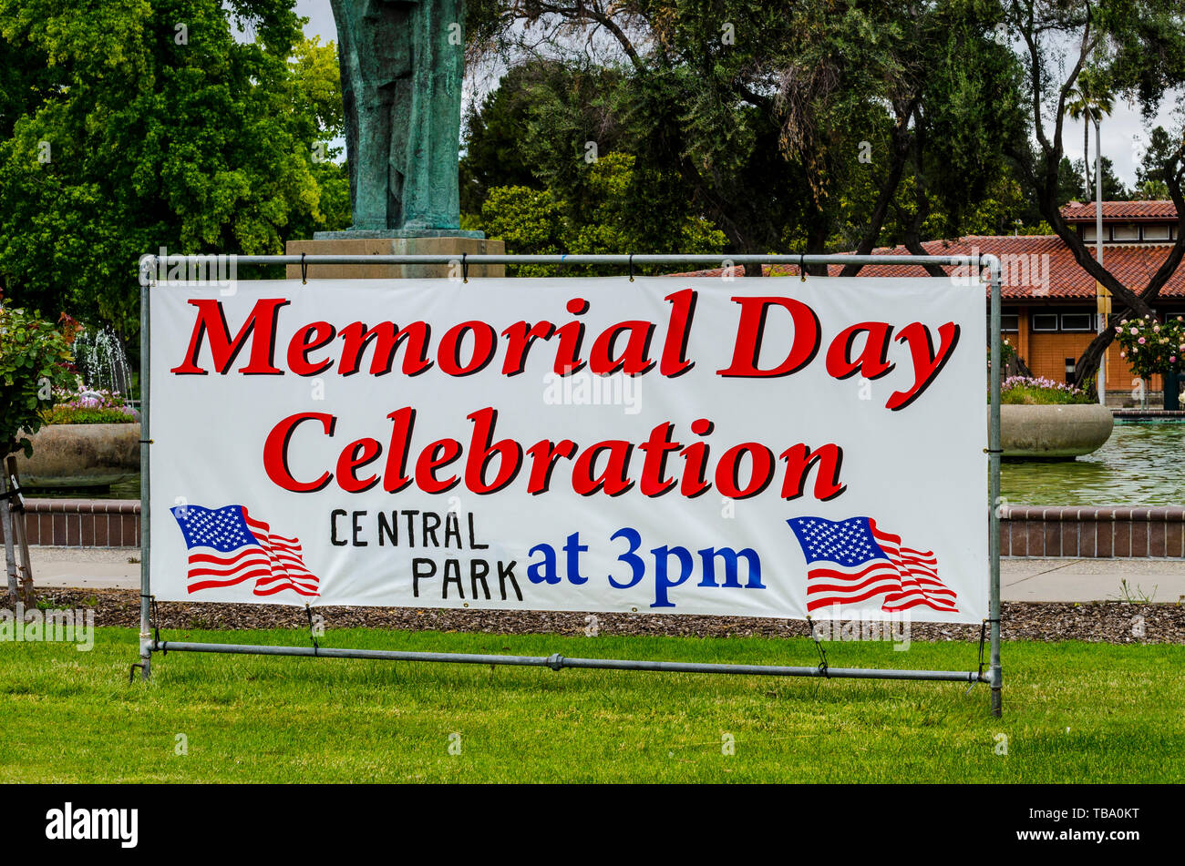 Memorial Day celebration signer dans la Silicon Valley de Californie Banque D'Images