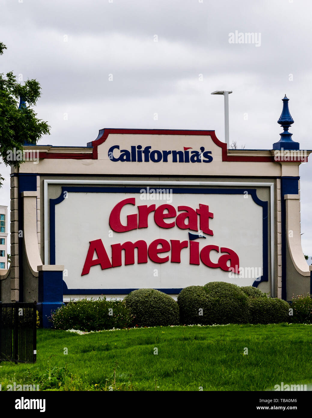 Un signe pour Great America amusement park dans la Silicon Valley de Californie Banque D'Images