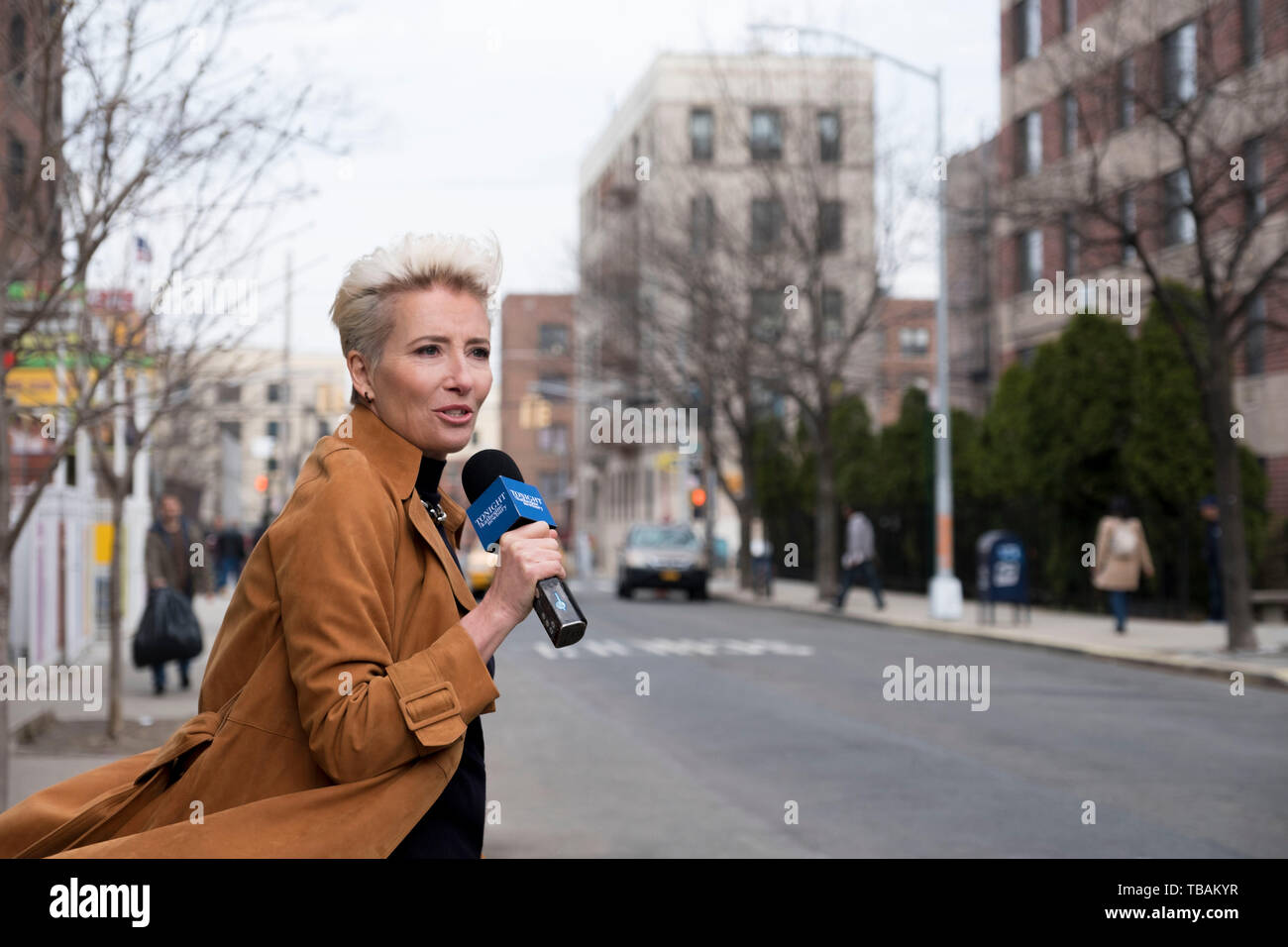 DATE DE SORTIE : 7 juin 2019 TITRE : Late Night Studio : Amazon Studios Réalisateur : Nisha Ganatra PLOT : Une fin de soirée talk-show d'accueil soupçonne qu'elle pourrait bientôt perdre son long-running show. Avec : Emma Thompson comme Katherine Newbury. (Crédit Image : © Amazon Studios/photos) Banque D'Images