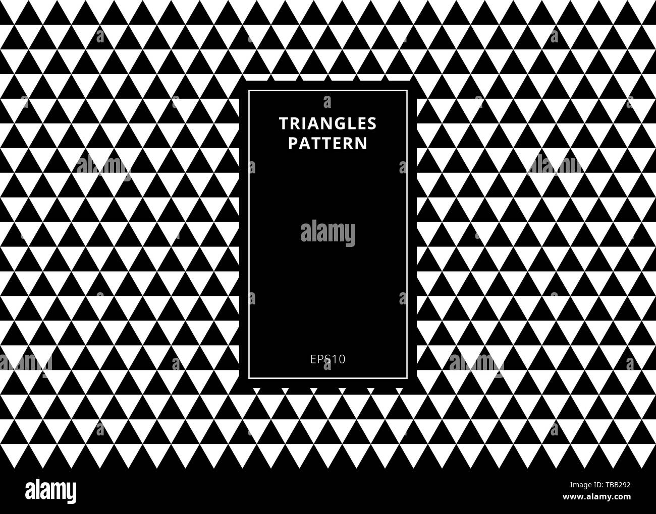 Résumé fond géométrique élégant motif transparente faite en noir et blanc avec cadre vertical triangles rectangle copie l'espace. Vector illustration Illustration de Vecteur