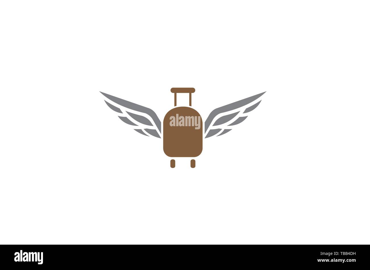 Wings sac de voyage Creative Logo Design Illustration Illustration de Vecteur