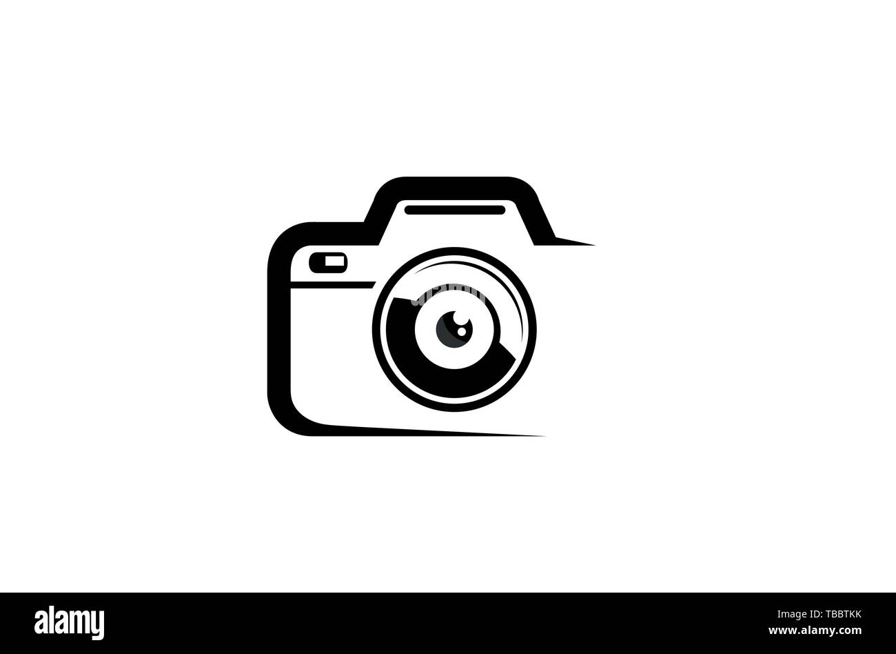 Noir Caméra créative Résumé Logo Design Illustration vecteur symbole Illustration de Vecteur