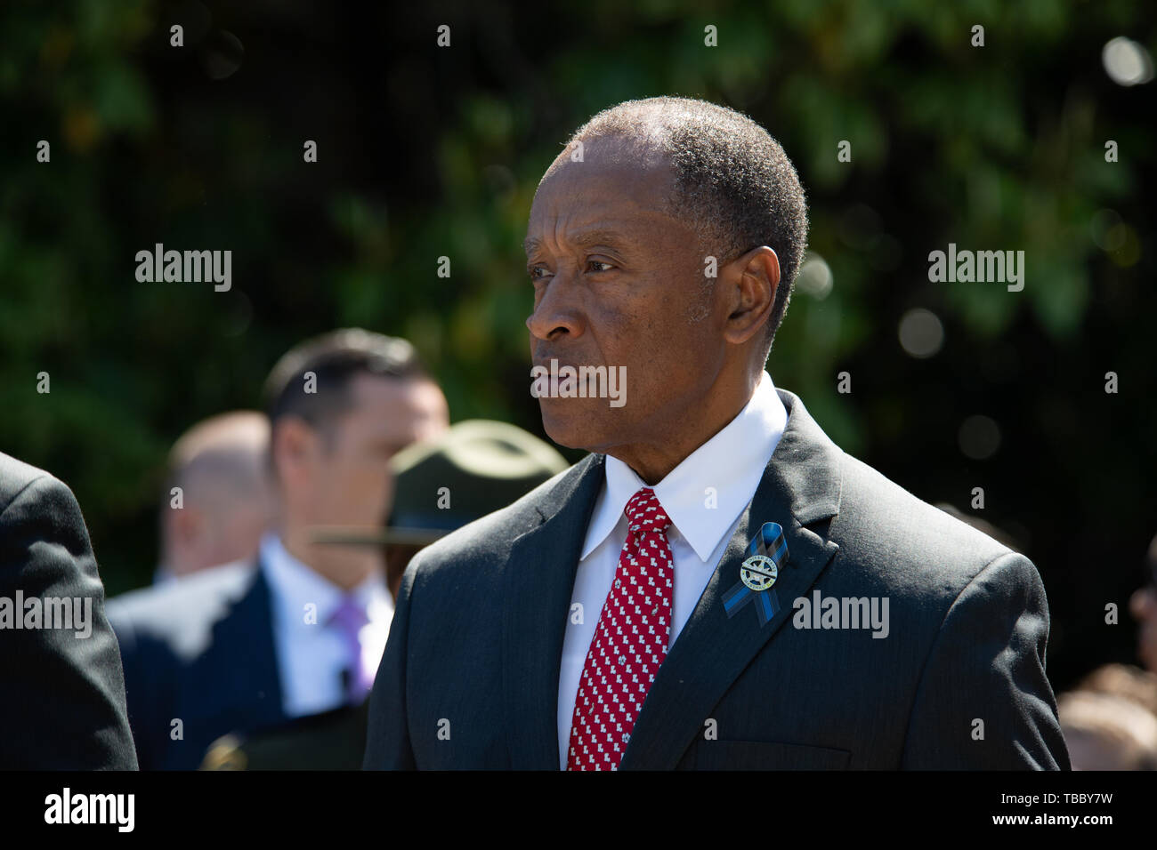 U.S. Marshals administrateur Donald Washington assiste à la 38e conférence annuelle des agents de la paix nationale Service commémoratif sur la pelouse de l'ouest du Capitole le 15 mai 2019 à Washington, DC. Banque D'Images