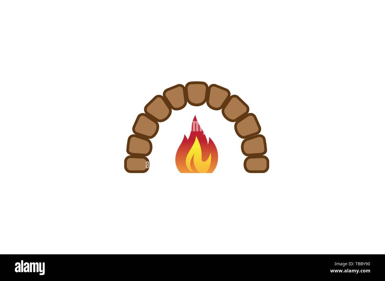 Four traditionnelle Créative fire Logo Design Illustration vecteur symbole  Image Vectorielle Stock - Alamy