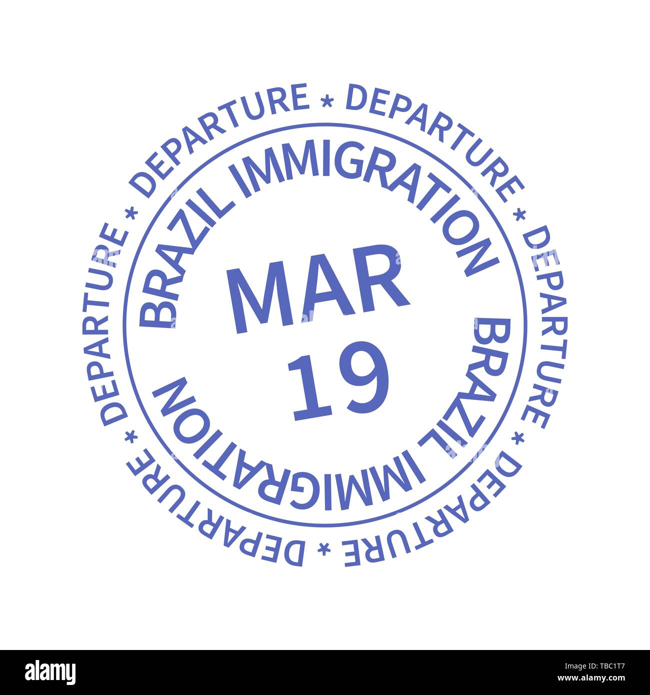Brésil voyages internationaux visa isolé sur blanc. Signe d'arrivée de tampon en caoutchouc violet avec texture Illustration de Vecteur