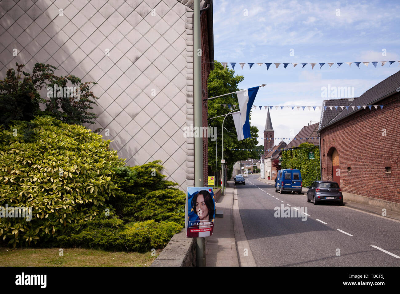 Le village de Keyenberg près de Erkelenz est de céder la place à la Garzweiler mine de lignite dans les prochaines années, Erkelenz, Allemagne. der Ort Keyenberg bei Banque D'Images