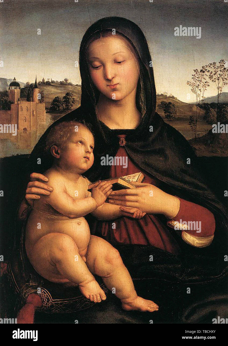 Raffaello Sanzio Da Urbino - Raphael - La Vierge enfant 1503 Banque D'Images
