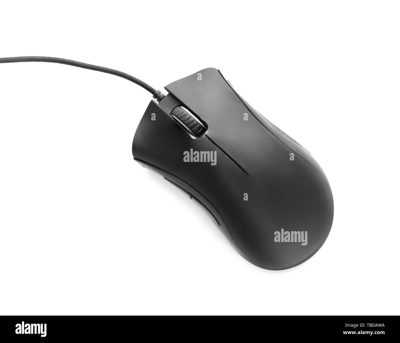 La souris de jeu PC moderne sur fond blanc Banque D'Images