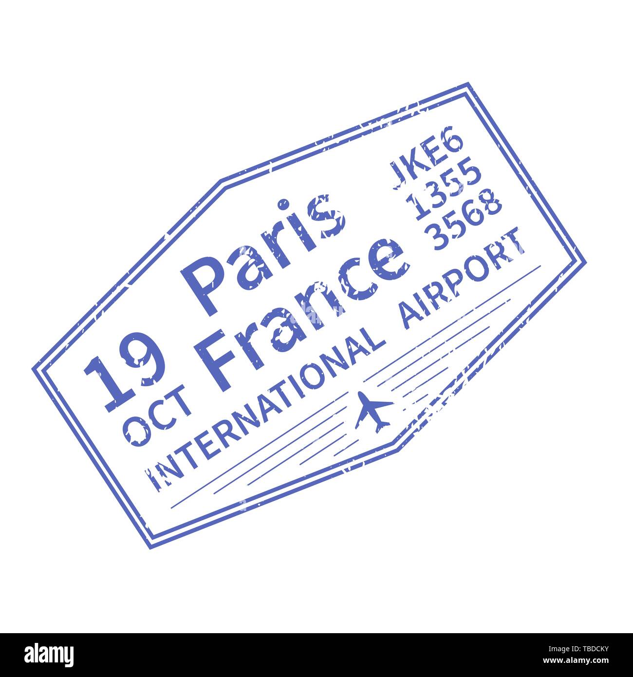 Paris International travel visa isolé sur blanc. Signe d'arrivée de tampon  en caoutchouc mauve avec texture Image Vectorielle Stock - Alamy