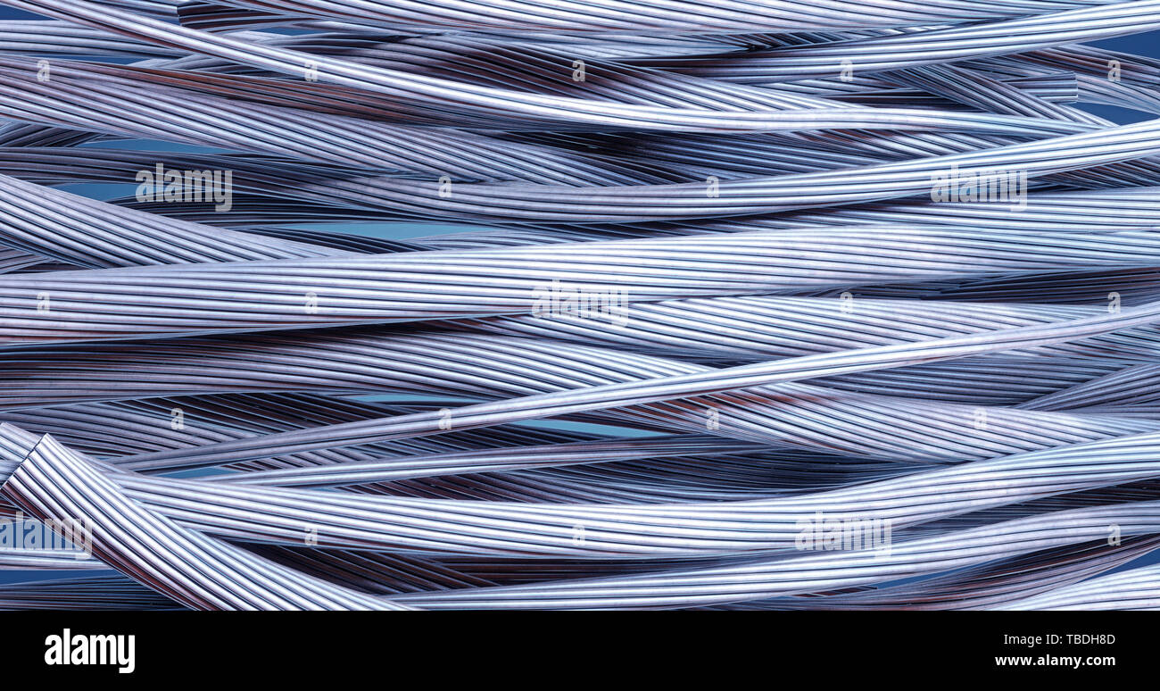 Les câbles d'aluminium décapé, illustration. Banque D'Images
